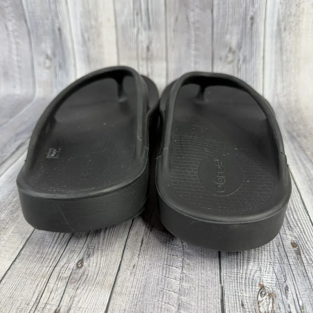 OOFOS OOriginal Flip Flop Men’s 8/ Women 10 Sandals Comfort Recovery Shoes Black